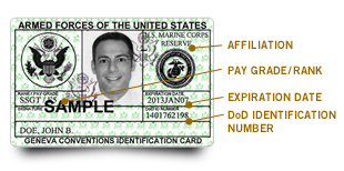 Uniformed Service ID card
