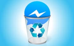 Facebook messenger in trash can