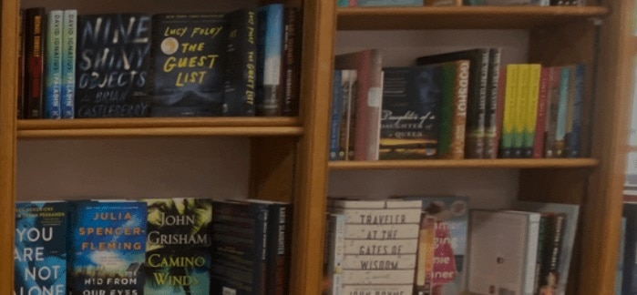 books kept in a book shelf