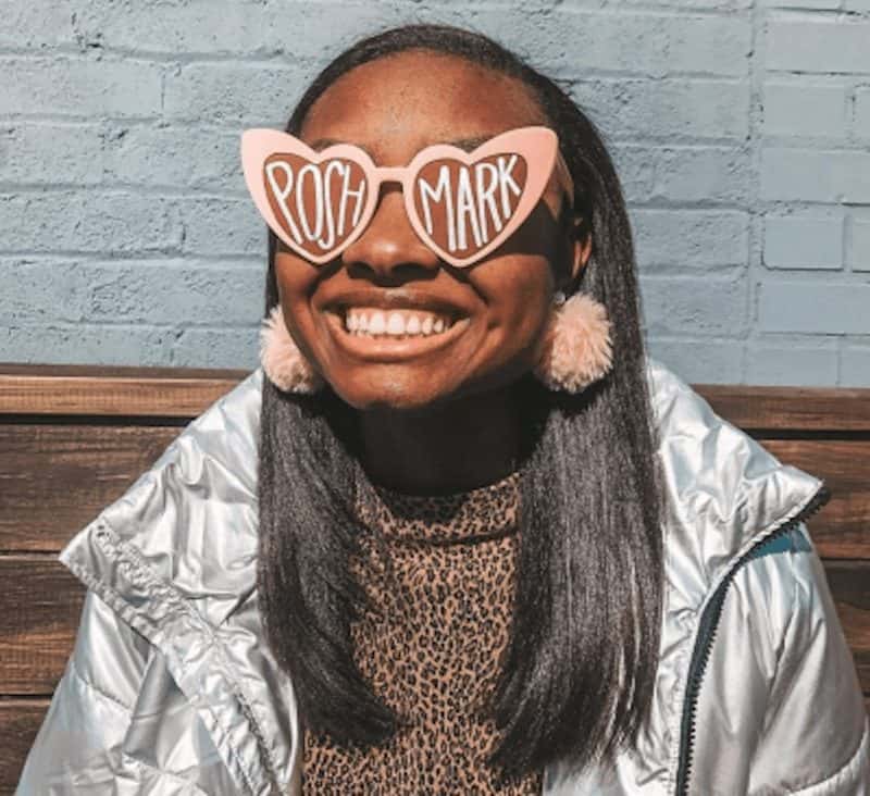 girl wearing poshmark sunglasses