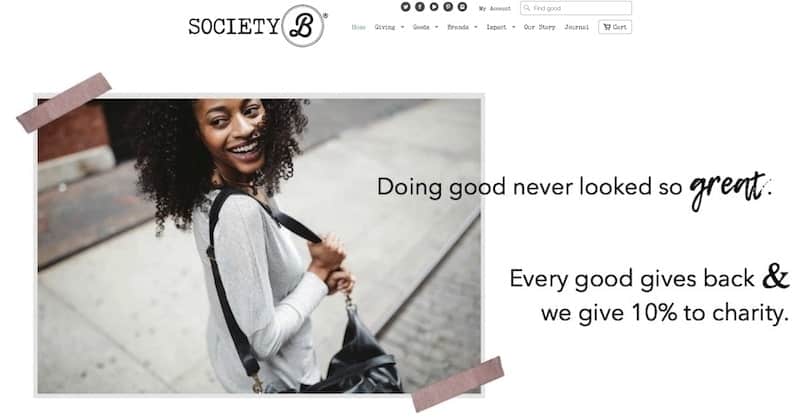 Society B homepage