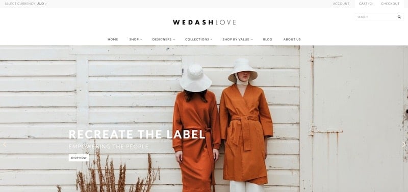 We Dash Love homepage