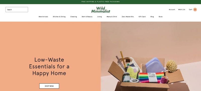 Wild Minimalist homepage